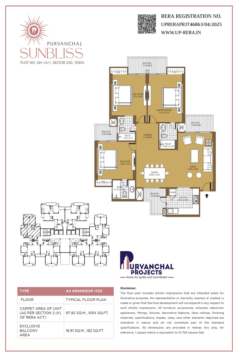 
Purvanchal Sunbliss Yamuna Expressway floor plan 