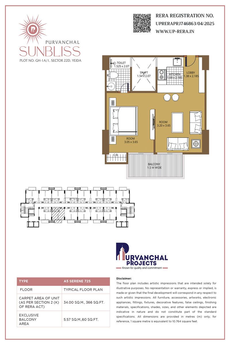 
Purvanchal Sunbliss floor plan 